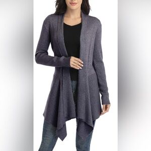 Gray Cascading Cardigan Sweater